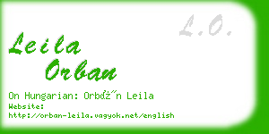 leila orban business card
